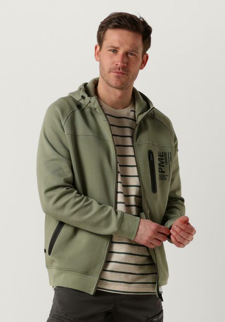 Olive PME LEGEND Jack ZIP JACKET INTERLOCK SWEAT - large