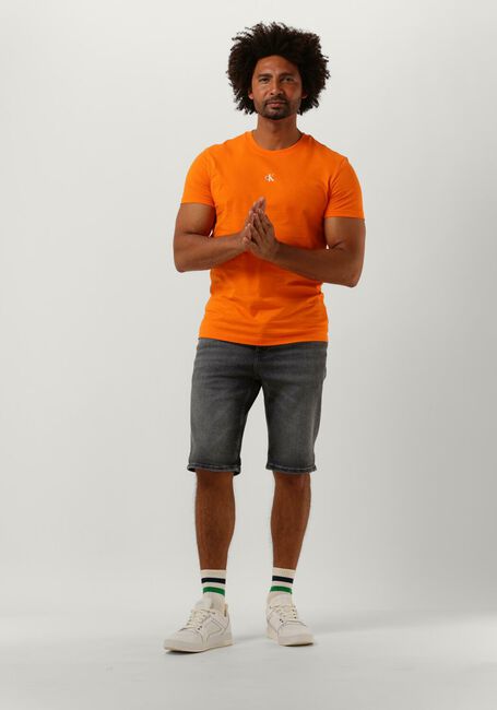 Orangene CALVIN KLEIN T-shirt MICRO MONOLGO TEE - large