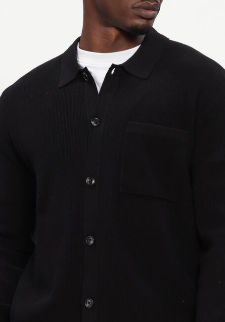 Schwarze ANERKJENDT Strickjacke AKSVEND NEEDLE RIB KNIT CARDIGAN - large