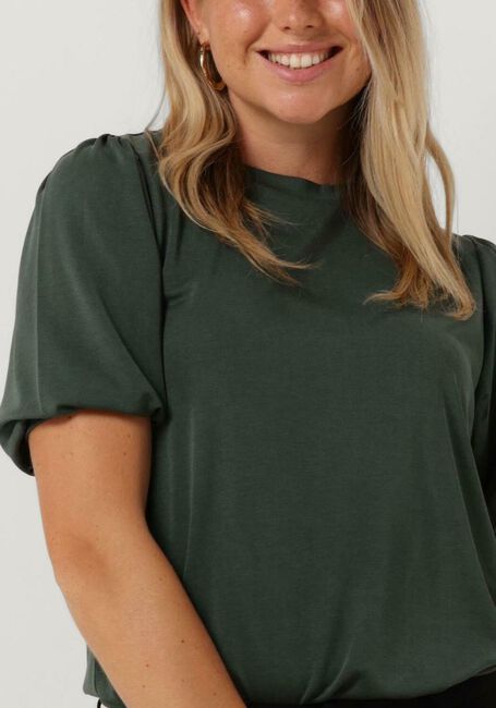 Grüne MINUS T-shirt DARSY PUFF SLEEVE T-SHIRT - large