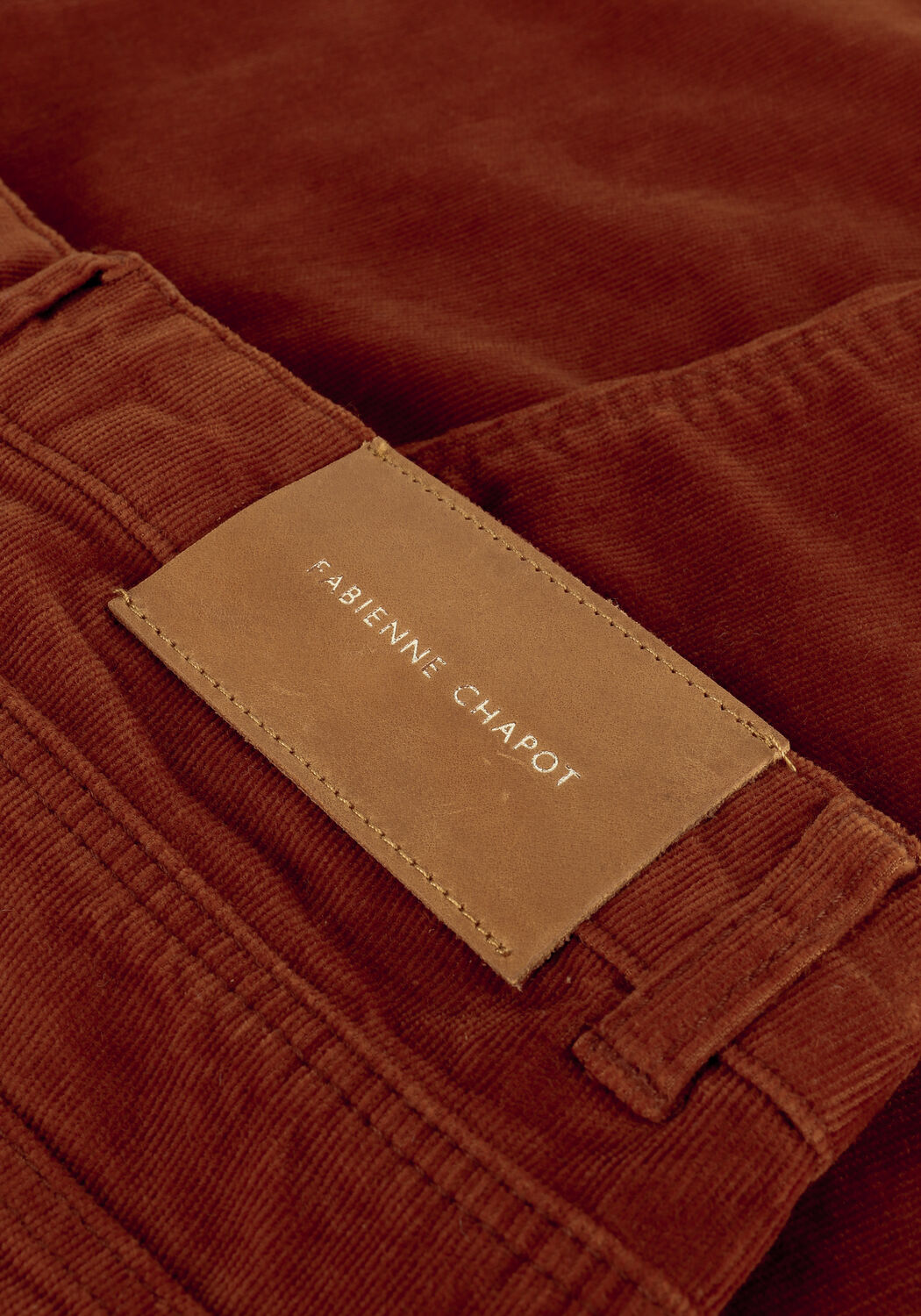 Cognacfarbene FABIENNE CHAPOT Schlaghose EVA CURDUROY FLARE TROUSERS - large