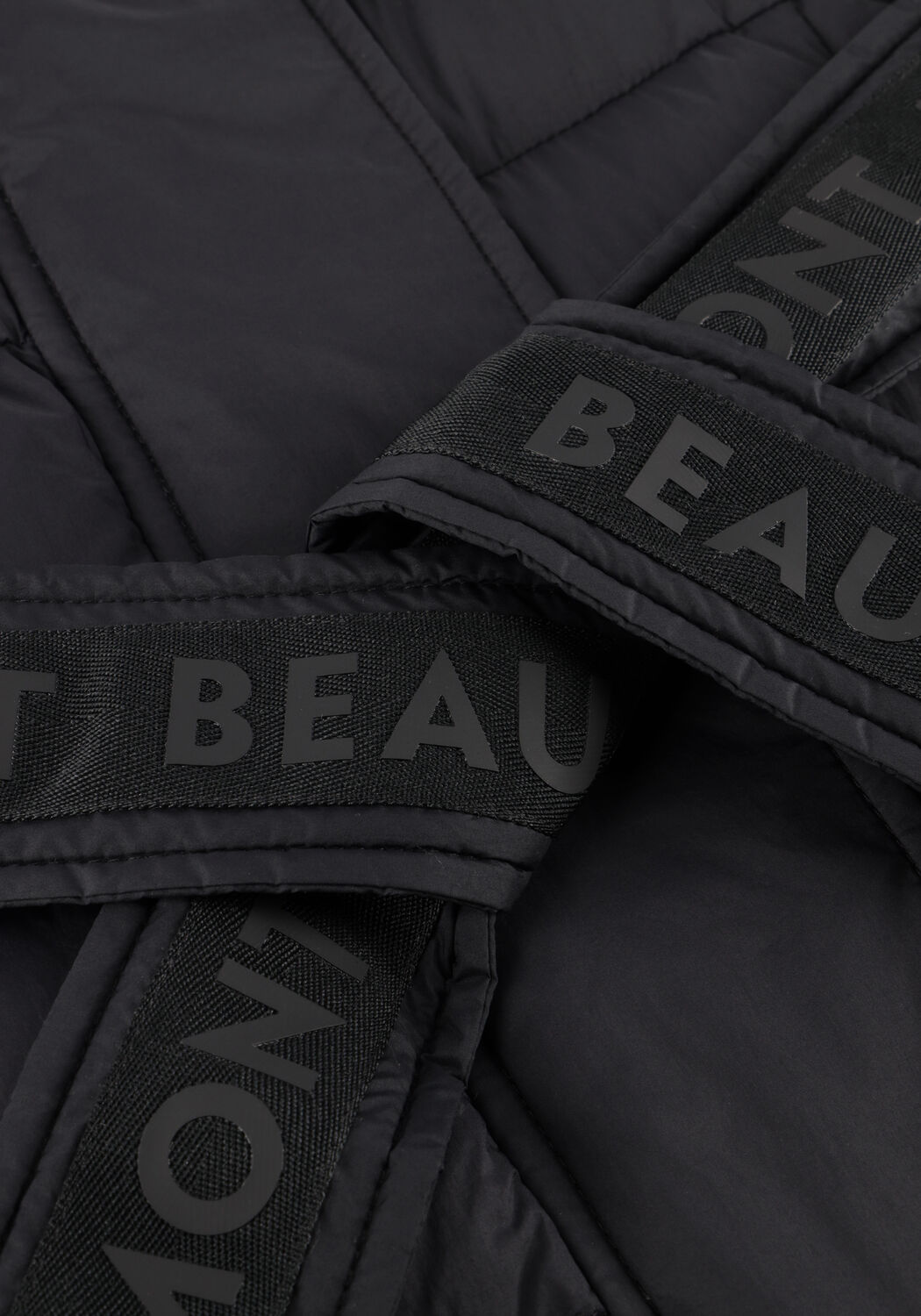 Schwarze BEAUMONT Wattierte Jack VALENTINA LONG COAT - large