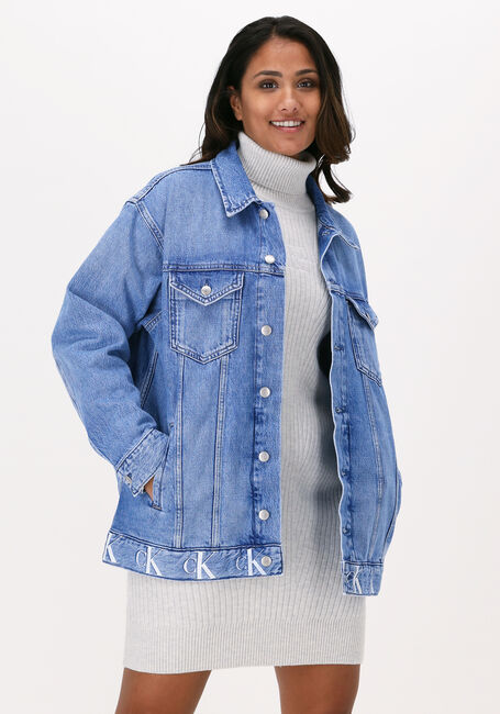Blaue CALVIN KLEIN Jack LONG DAD DENIM JACKET - large