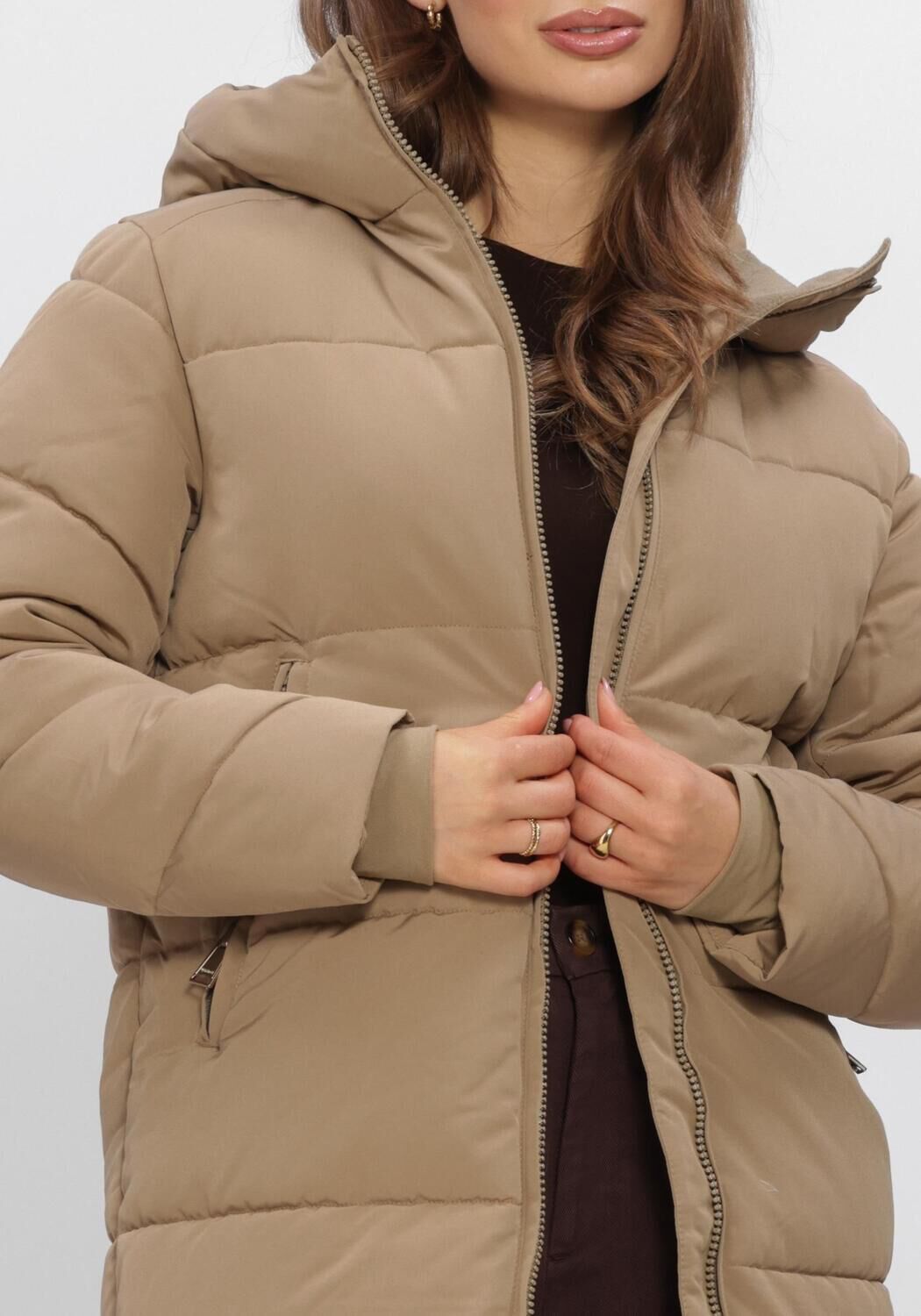 Beige WITHBLACK Wattierte Jack WBLGLORIAN LONG PUFFER COAT - large