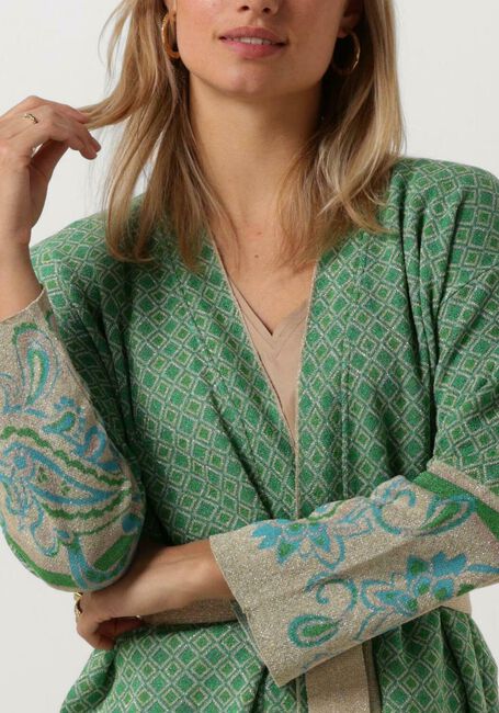 Grüne LIU JO Kimono GIACCA MAGLIA SCIALLATA JACQ - large