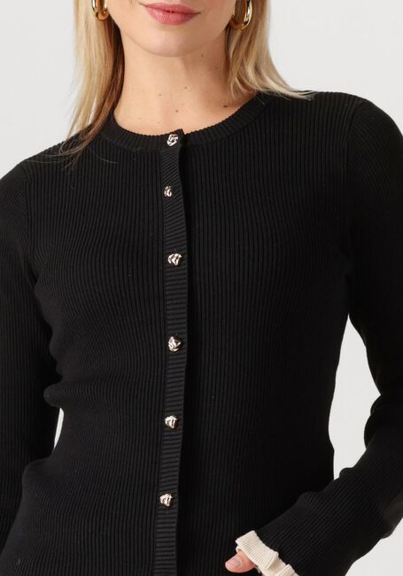 Schwarze Y.A.S. Strickjacke YASFLOMA LS KNIT PULLOVER - large