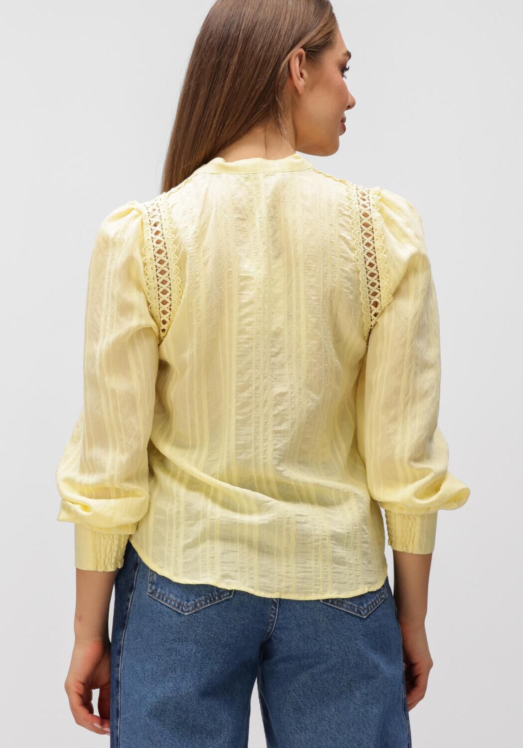 Gelbe CO'COUTURE Top KESI LACE V-SHIRT - large