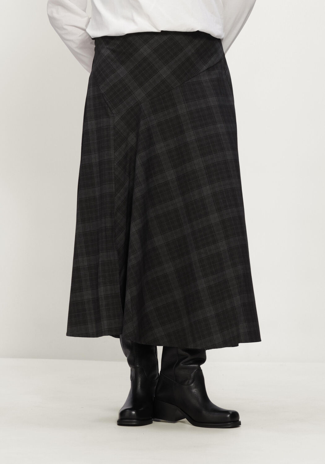 Graue OBJECT Midirock OBJDIENA HW LONG SKIRT - large