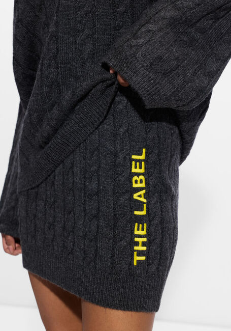 Dunkelgrau ALIX THE LABEL Minirock LADIES KNITTED CABLE SKIRT - large
