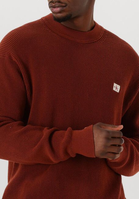 Rote CALVIN KLEIN Pullover LS EZ COTTON WAFFLE CREWNK SWTR 9 - large