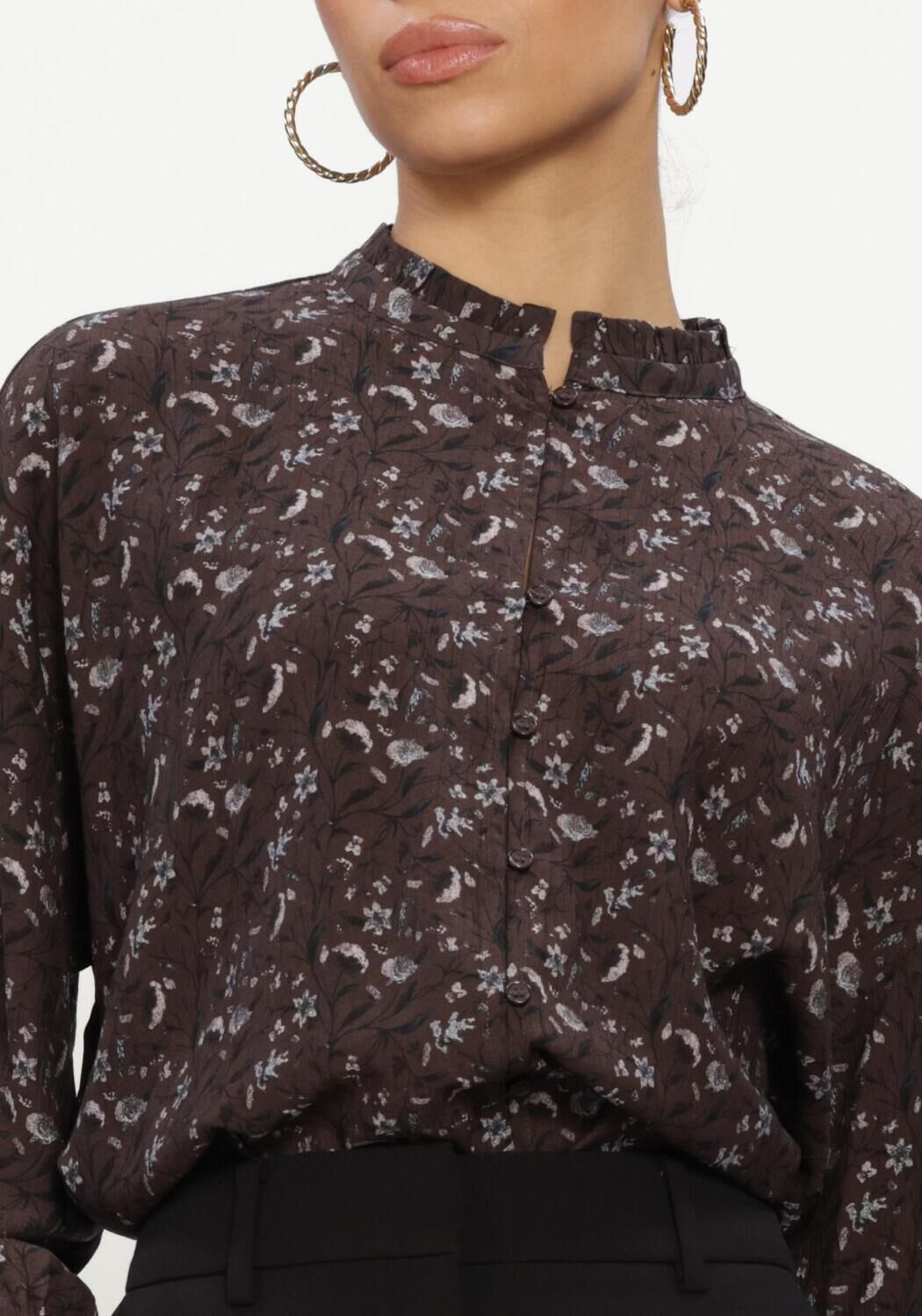 Braune MSCH COPENHAGEN Blusen MSCHMICHELLA SHIRT AOP - large