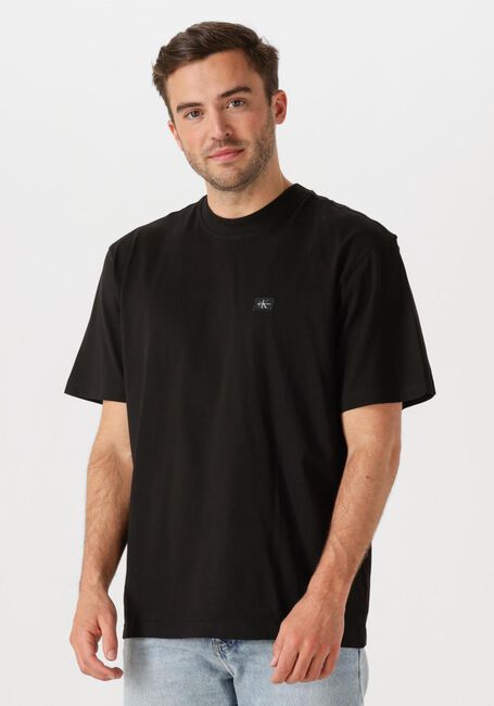 Schwarze CALVIN KLEIN T-shirt WOVEN LABEL RELAXED TEE - large