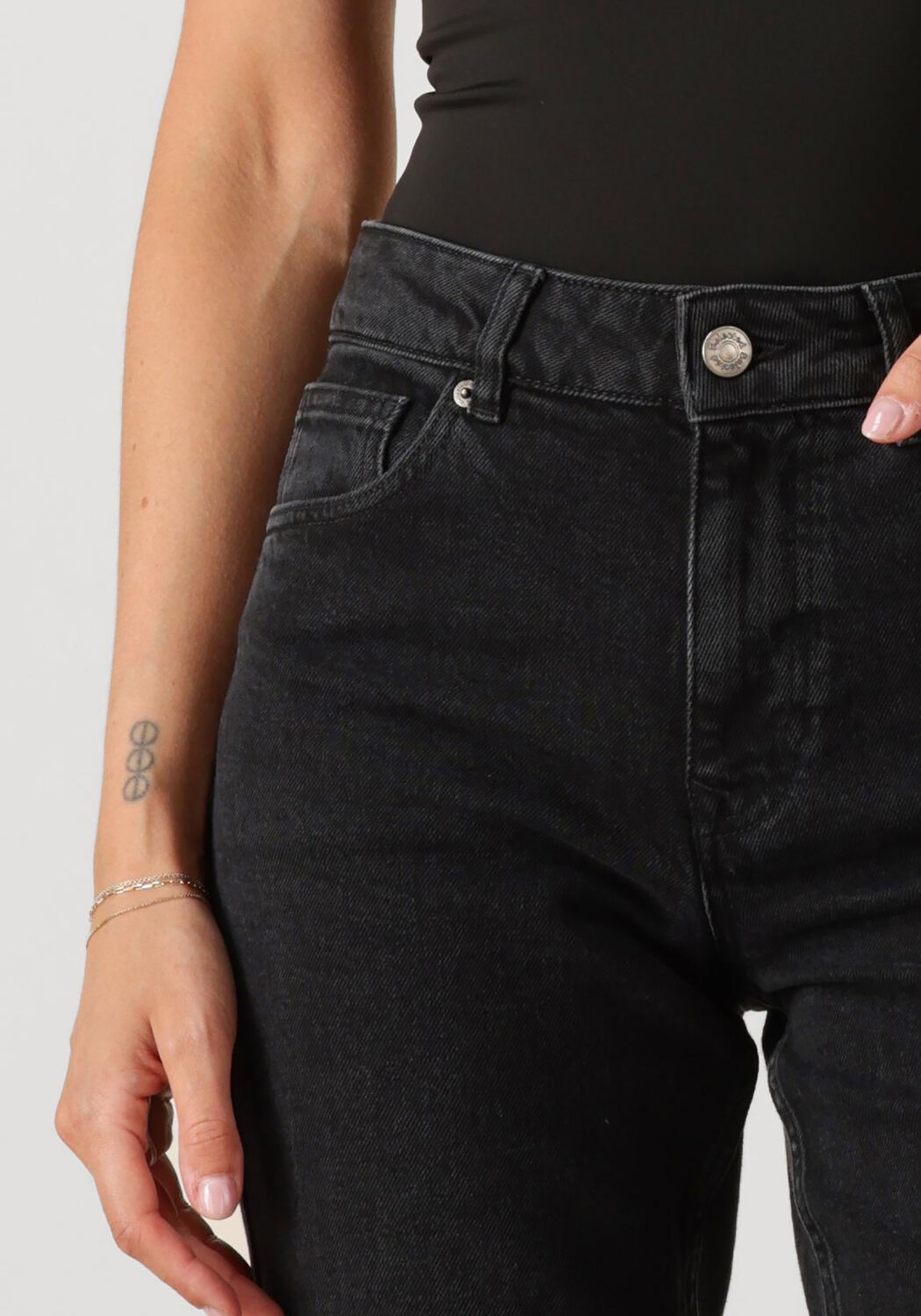 Schwarze SELECTED WOMEN Slim fit jeans SLFSLIM BEA-KORI MW JEANS - large