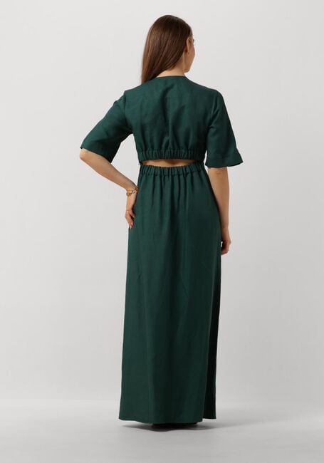 Grüne VANILIA Maxikleid LINNEN OPEN BACK DRESS - large