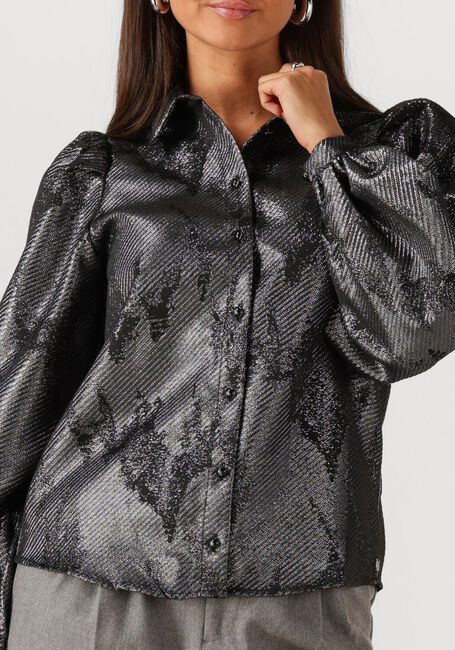 Schwarze NUKUS Blusen LETTIE BLOUSE METALLIC - large