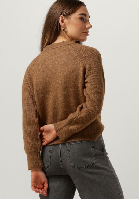 Braune SELECTED FEMME Pullover SLFRENA LS KNIT O-NECK CAMP - large