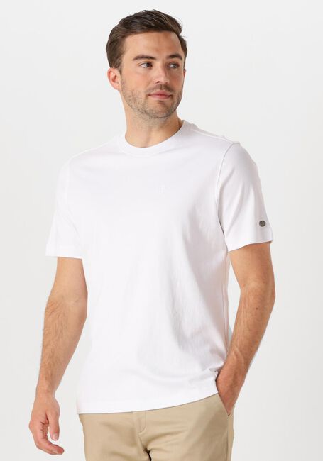 Weiße CAST IRON T-shirt CREWNECK REGULAR FIT INTERLOCK ESSENTIAL - large