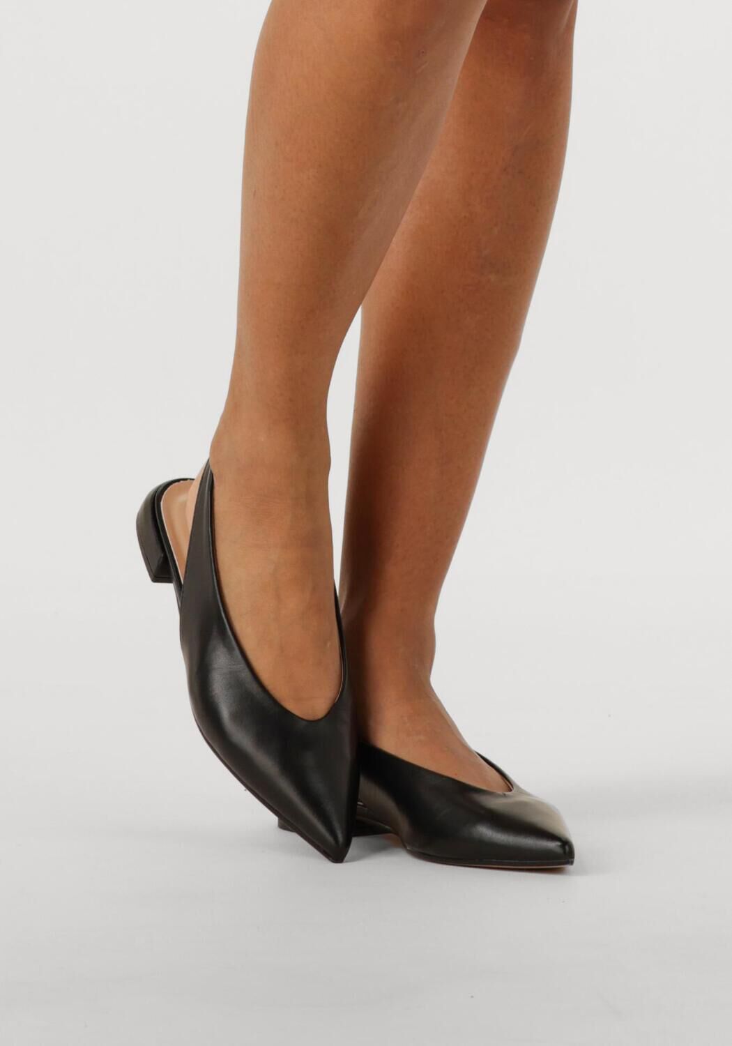 Schwarze NOTRE-V Slingbacks 12218 - large