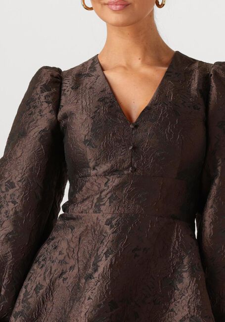 Braune NEO NOIR Minikleid MILLY BROCADE DRESS - large