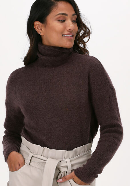 Braune MSCH COPENHAGEN Rollkragenpullover FEMME MOHAIR ROLLNECK - large