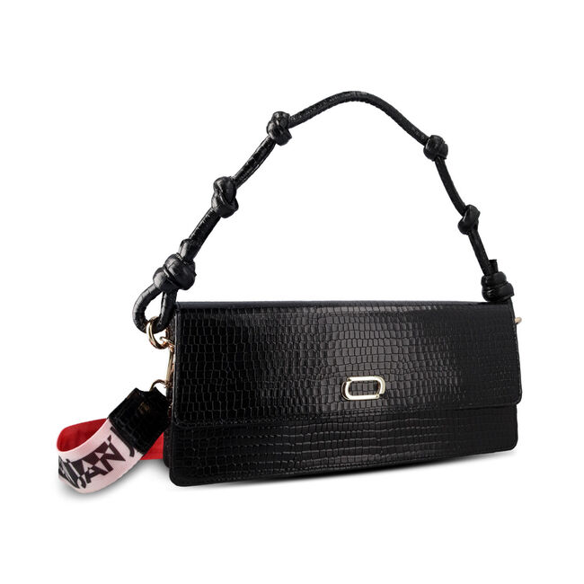Schwarze JAN JANSEN Umhängetasche CLIMBING BAGUETTE BAG - large