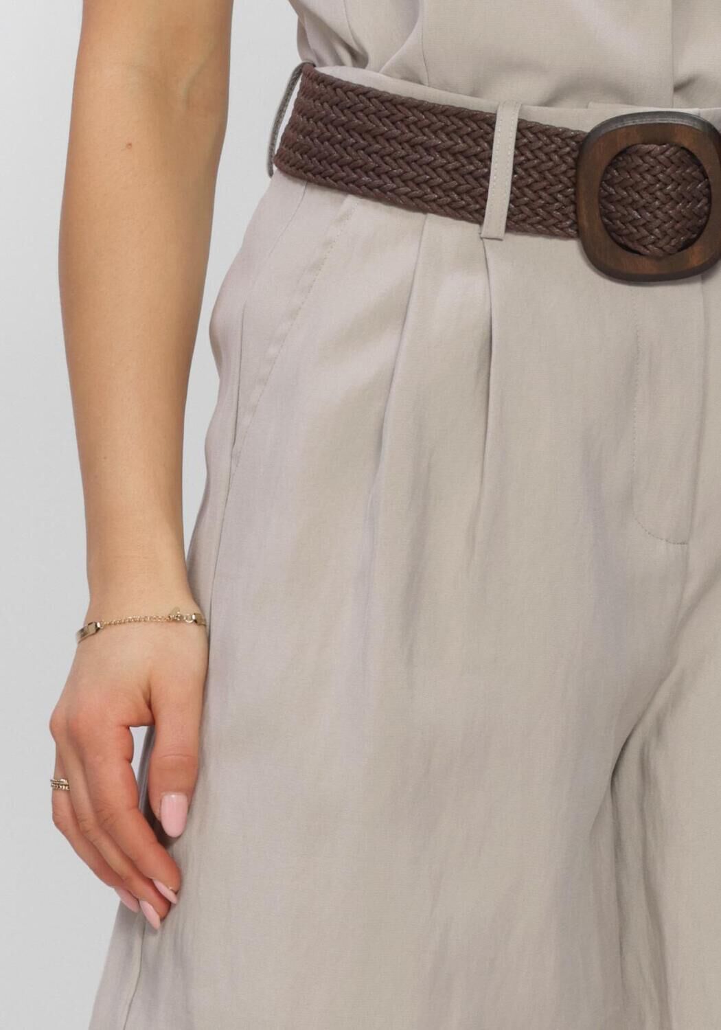 Graue WITHBLACK Hosen WBLMARITSA HW TAILORED SHORTS - large