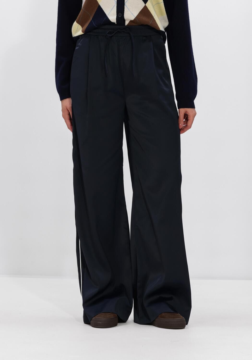 Dunkelblau GESTUZ Weite Hose GZBICCA HW PANTS - large