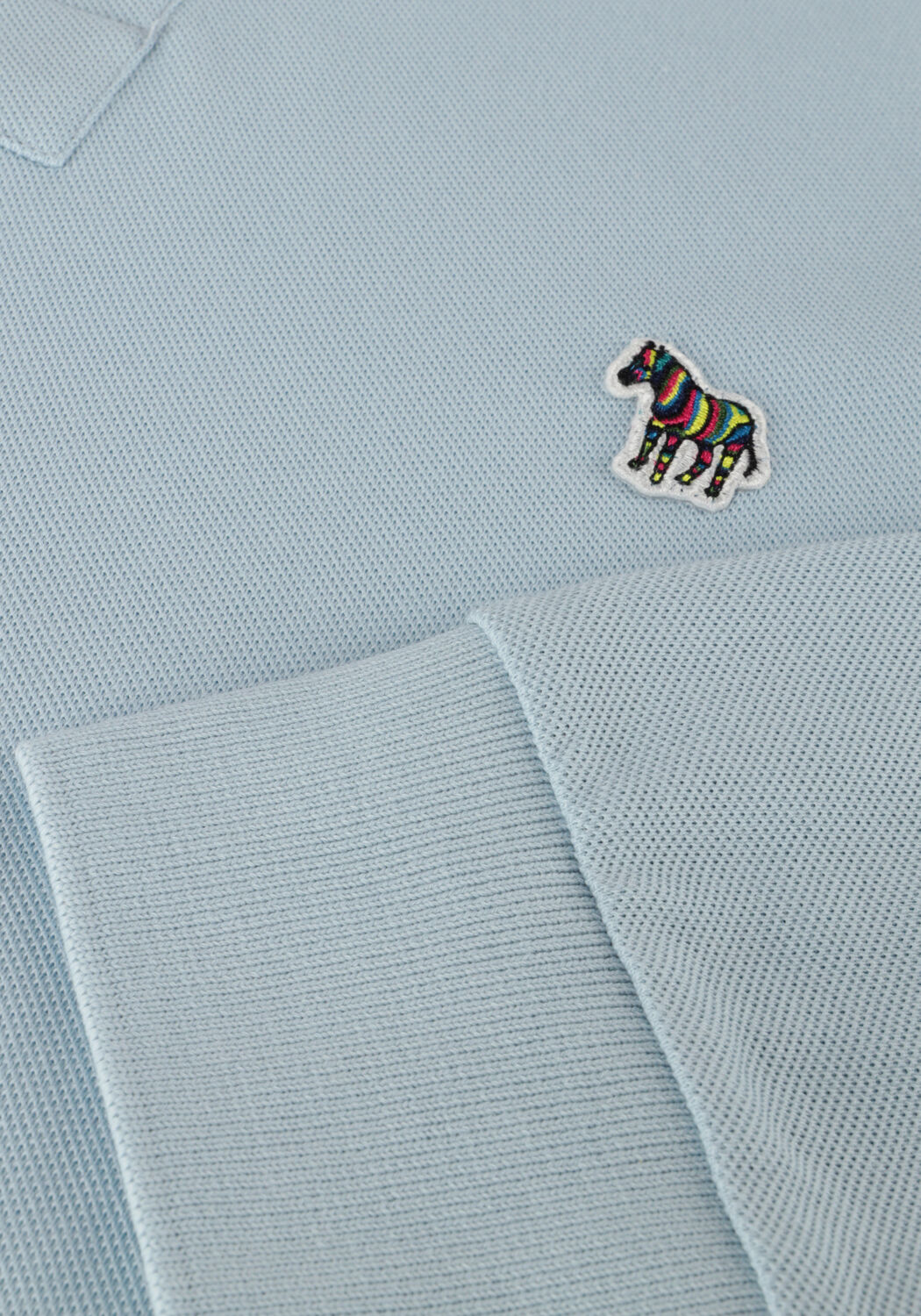 Hellblau PS PAUL SMITH Polo-Shirt MENS SLIM FIT LS POLO SHIRT ZEBRA - large