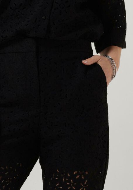 Schwarze SELECTED FEMME Schlaghose SLFKAROLA HW FLARED LACE PANT - large