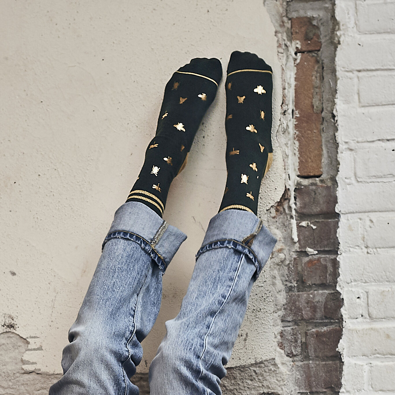 Gr&uuml;ne XPOOOS Socken INSECTS - large