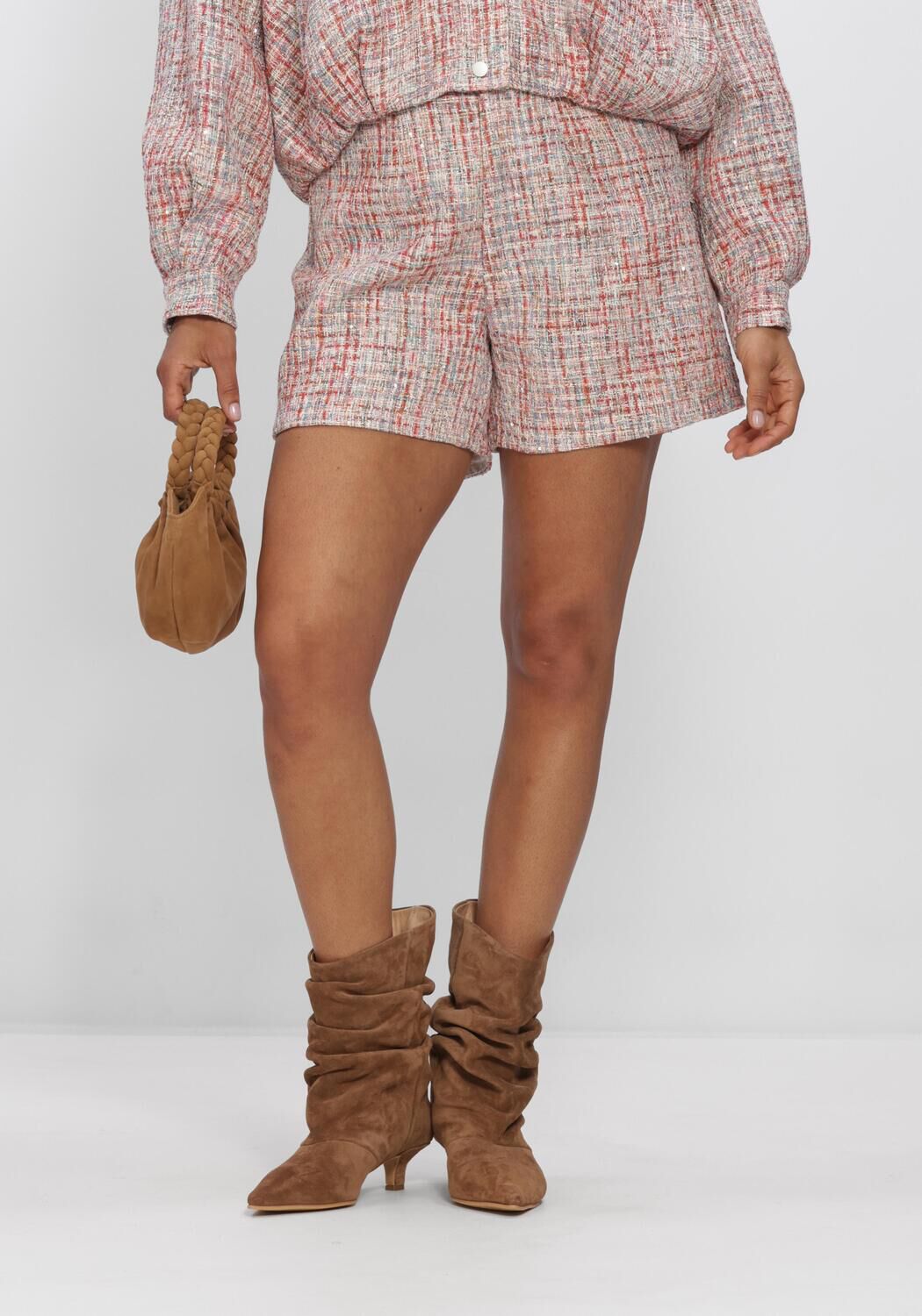 Mehrfarbige/Bunte STUDIO AMAYA Hosen SOFIA SHORT BOUCLE - large