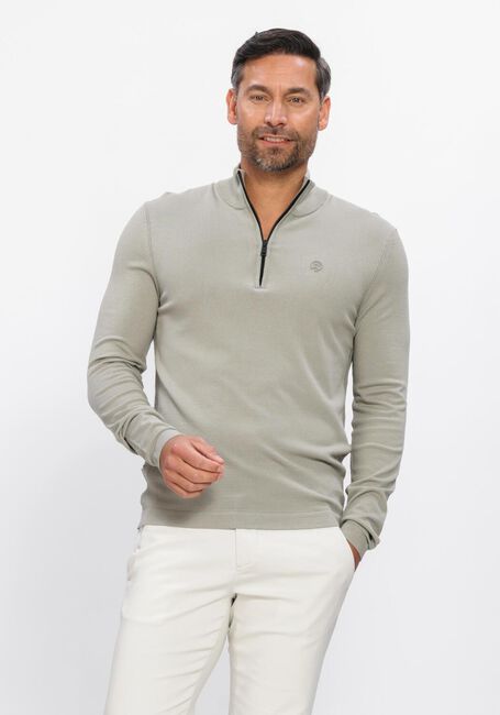 Khaki CAST IRON Pullover SLIM FIT COMFORT BLEND - large