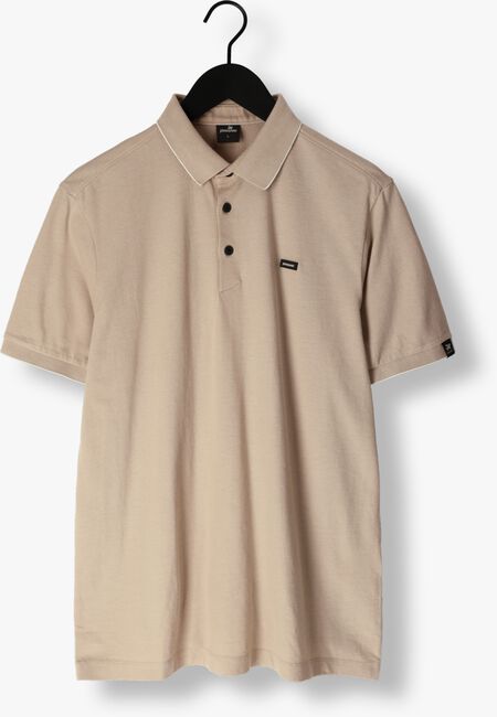 Beige VANGUARD Polo-Shirt SHORT SLEEVE POLO PIQUE WAFFLE STRUCTURE - large