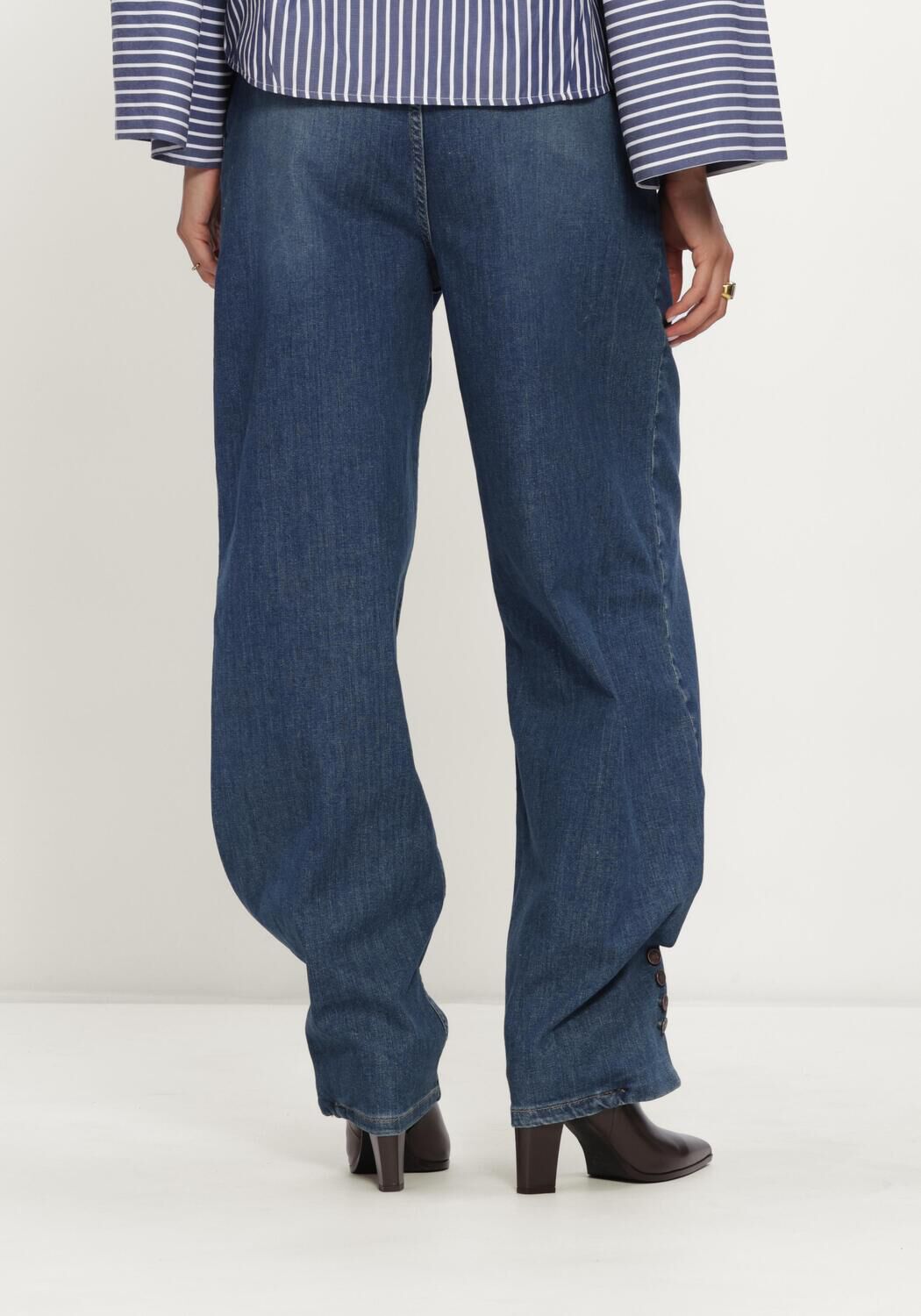 Blaue EST'SEVEN Wide jeans LOUA DENIM 26 - large