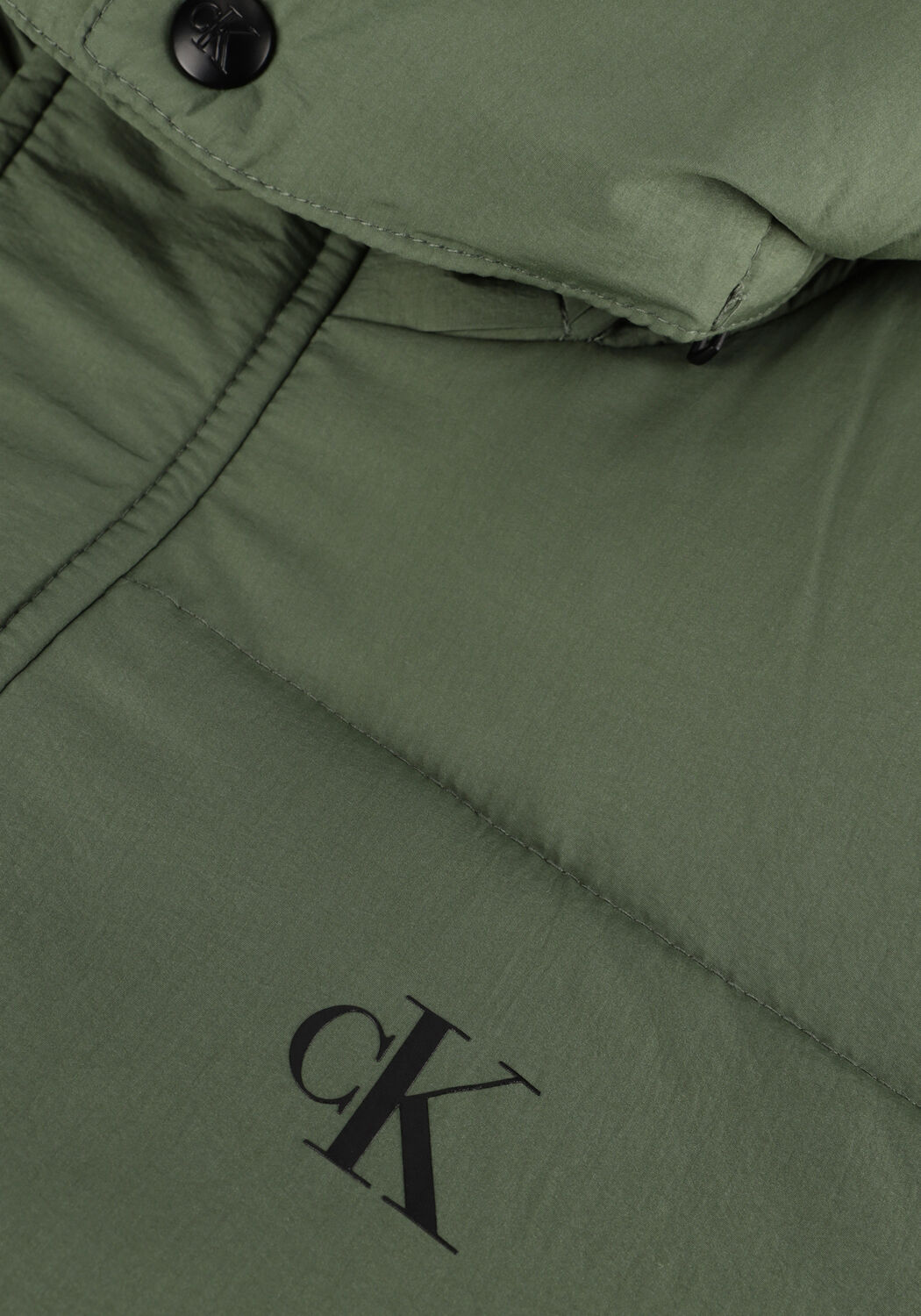 Dunkelgr&uuml;n CALVIN KLEIN Wattierte Jack ESSENTIALS NON DOWN LOGO JACKET - large