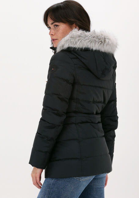 Schwarze TOMMY HILFIGER Wattierte Jack TH ESS TYRA DOWN JKT WITH FUR - large