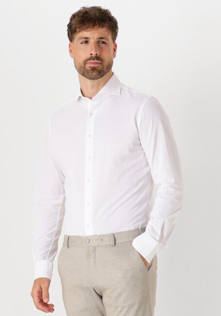 Weiße PROFUOMO Klassisches Oberhemd SHIRT X-CUTAWAY JAPANESE KNITTED - large