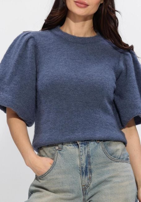 Blaue MSCH COPENHAGEN Top MSCHJINIE HOPE 2/4 PULLOVER - large