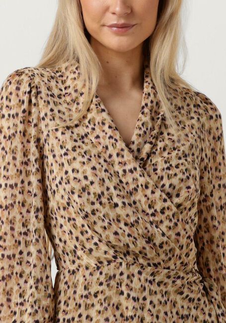 Beige NOTRE-V Minikleid SHORT PRINTED WRAP DRESS - large