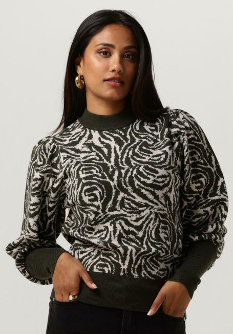 Grüne JANICE Pullover TRUI GEBREID POF MOUW JAY - large