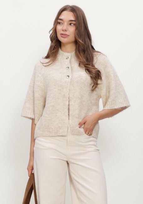 Ecru NEO NOIR Pullover BENUTA FLUFFY KNIT CARDIGAN - large
