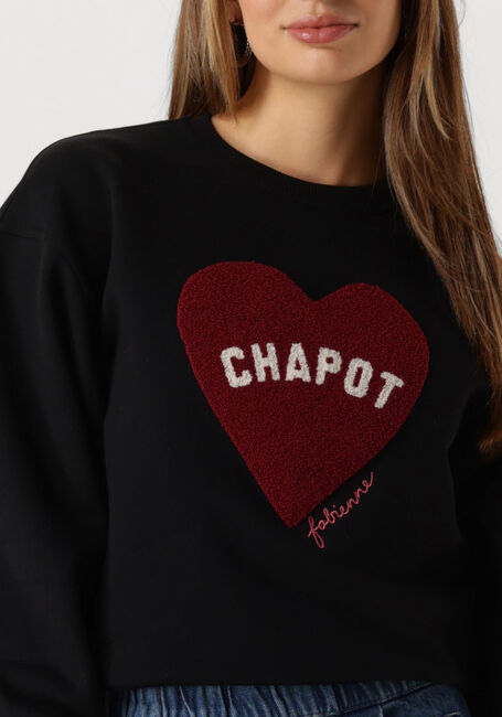 Schwarze FABIENNE CHAPOT Sweatshirt TERRY SPORT HEART SWEATER - large