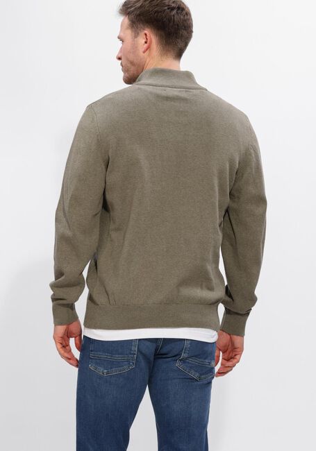 Gr&uuml;ne BARBOUR Pullover COTTON HALF ZIP KNITTED JUMPER - large