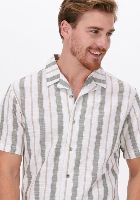 Olive ANERKJENDT Casual-Oberhemd AKLEO STRIPE SS SHIRT - large