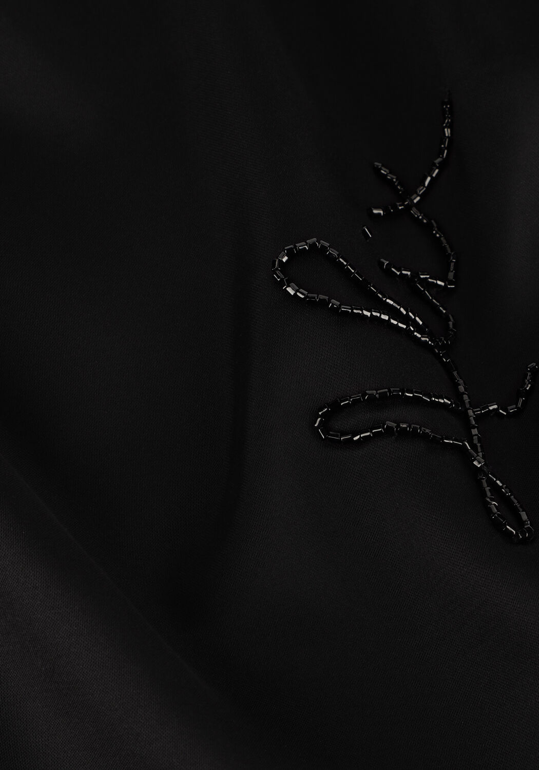 Schwarze ALIX THE LABEL Top LADIES WOVEN SATIN BEADED CAMISOLE - large