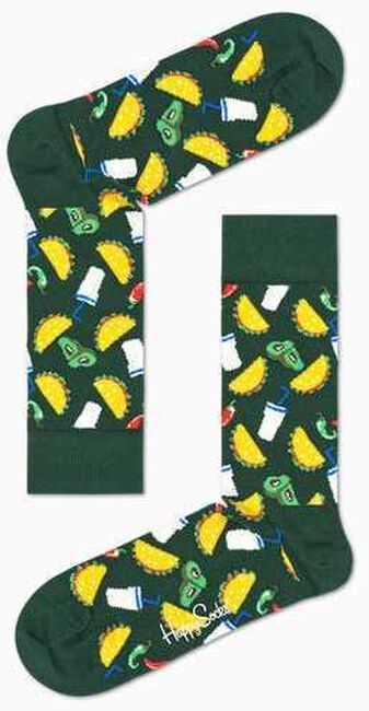 Grüne HAPPY SOCKS Socken TACO - large