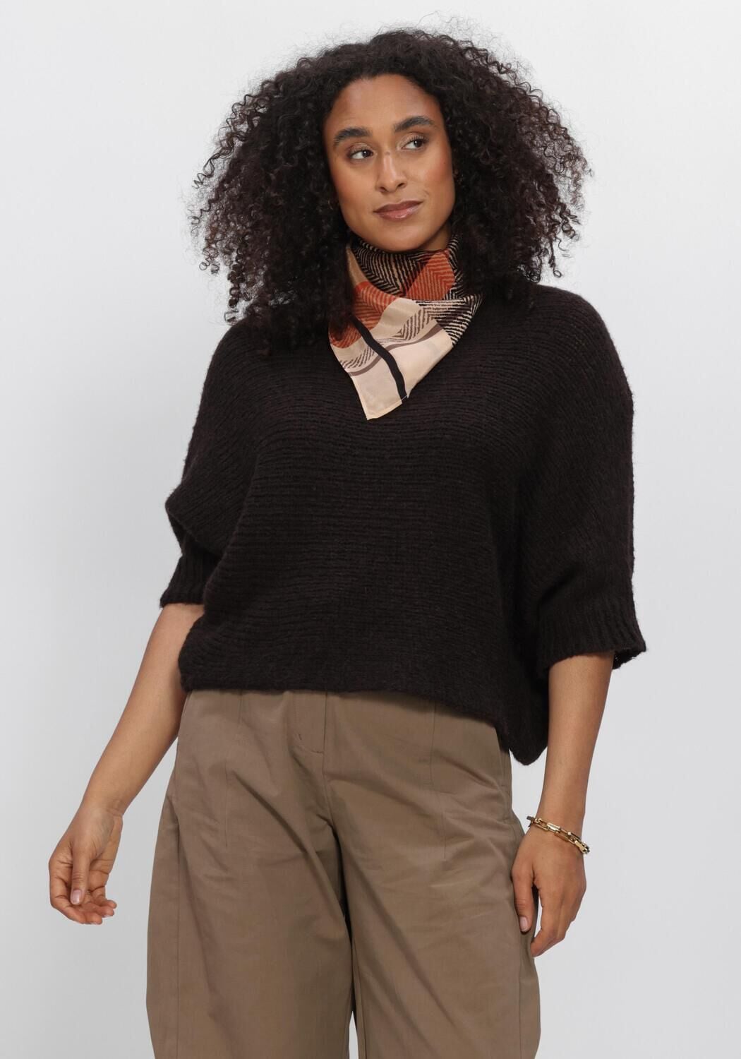 Braune SUMMUM Pullover WRAP SWEATER SUPER SOFT KNIT - large