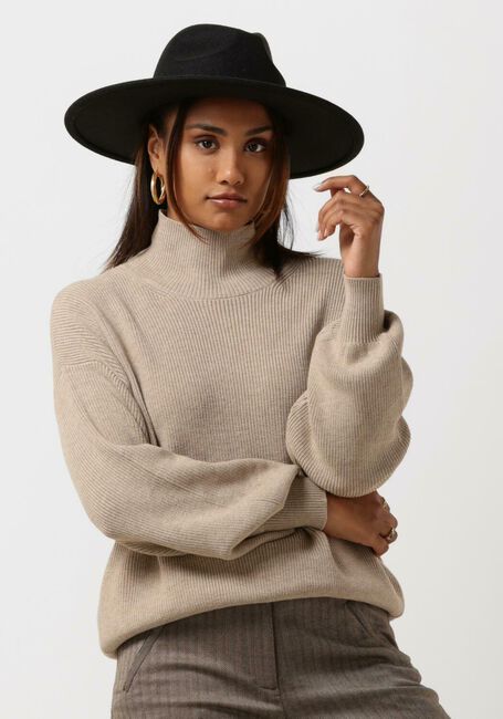 Beige MSCH COPENHAGEN Rollkragenpullover MAGNEA RACHELLE RIB PULLOVER - large