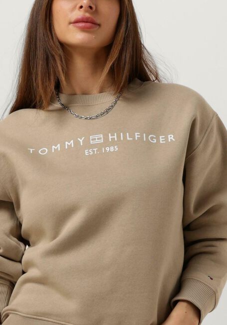 Beige TOMMY HILFIGER Sweatshirt MDRN REG CORP LOGO C-NK SWTSHRT - large