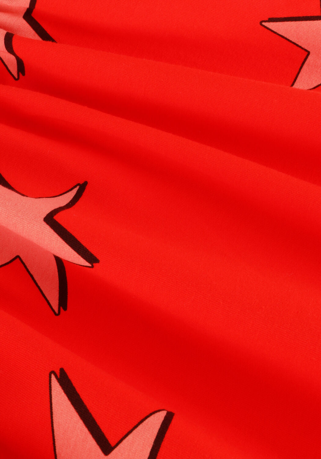 Rote CARLIJNQ Minikleid STARS-DRESS LONGSLEEVE RUFFLES - large